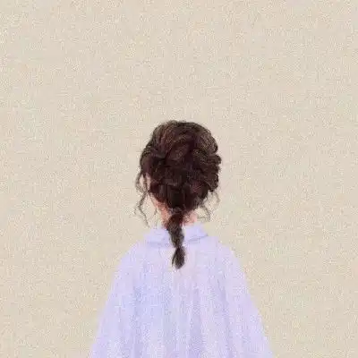 手绘头像女生唯美简单气质彩色手绘女生头像