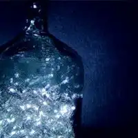 彩色荧光瓶子唯美头像图片,星星点点照亮黑夜