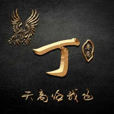 3d立体金色字体励志微信头像,天高任我飞