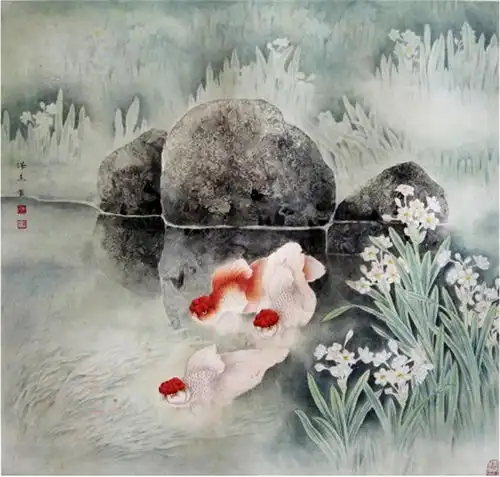 画家陈保立工笔花鸟画欣赏