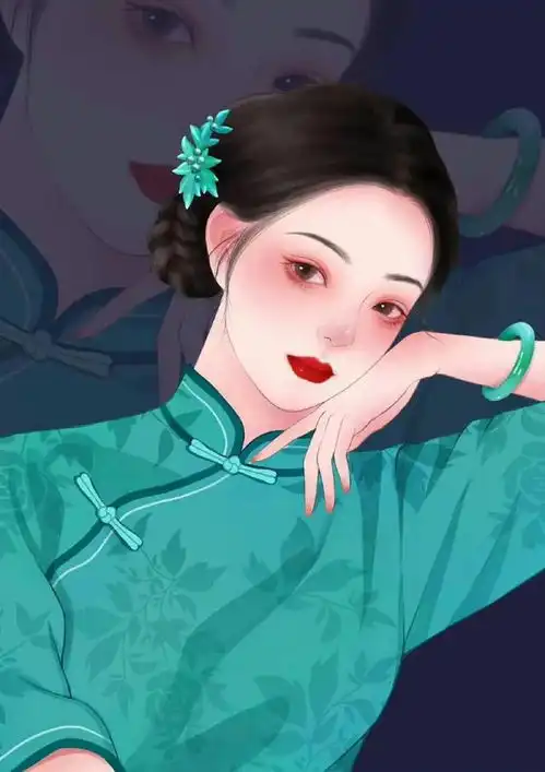 旗袍美人漫画头像
