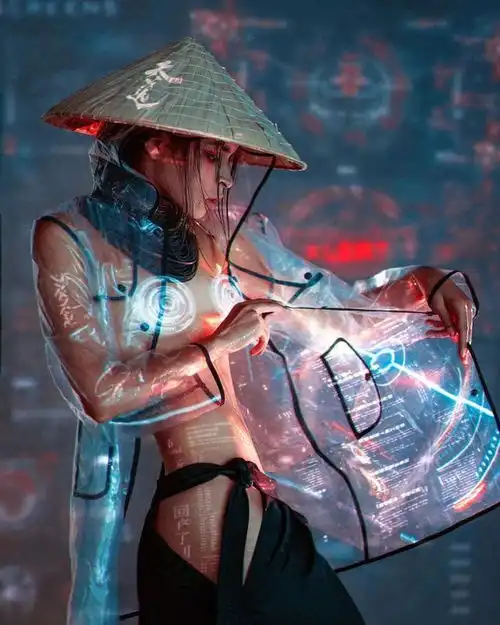 酷炸天赛博武士概念摄影