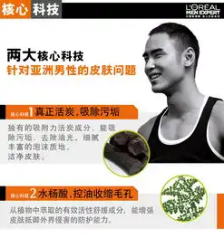 巴黎欧莱雅男士控油炭爽净亮洁面膏100ml支