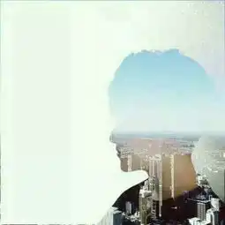 那种后面有景色然后前面是透明的人头的头像