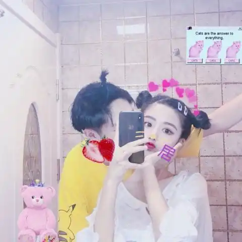 清新绿色森系女头