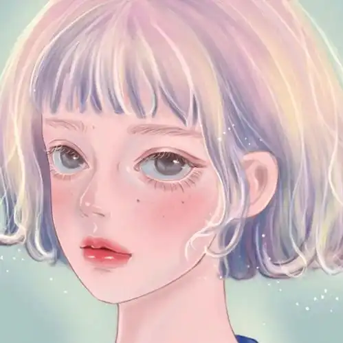 小清新插画女头纵使错过了日落不是还有满天星在等你嘛