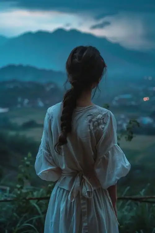 自然风景阳光女孩背影摄影图下载至来源处