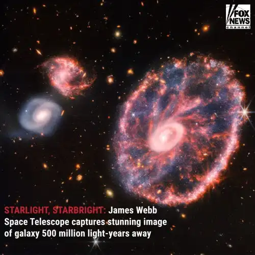 上新啦韦布太空望远镜传回5亿光年外车轮星系高清照片