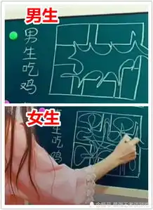 同样是吃鸡,男生vs女生,忍了图一图二,却被图4生生打败方式上