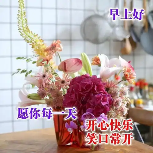 精致美好的清晨正能量坚强句子满满幸福的早上好祝福图片