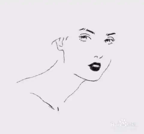 线稿美女头像是怎么画的