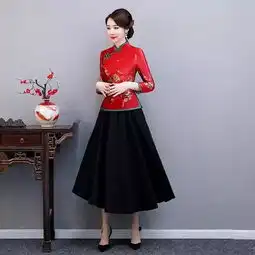 优雅百变中国风,气质旗袍两件套