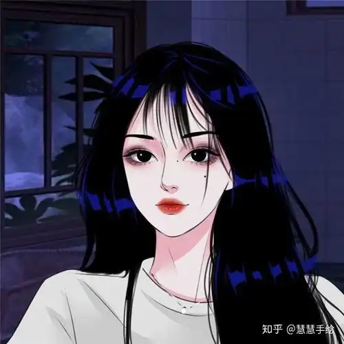 手绘可爱女孩头像高清手绘头像女生唯美简约头像手绘女生简单气质