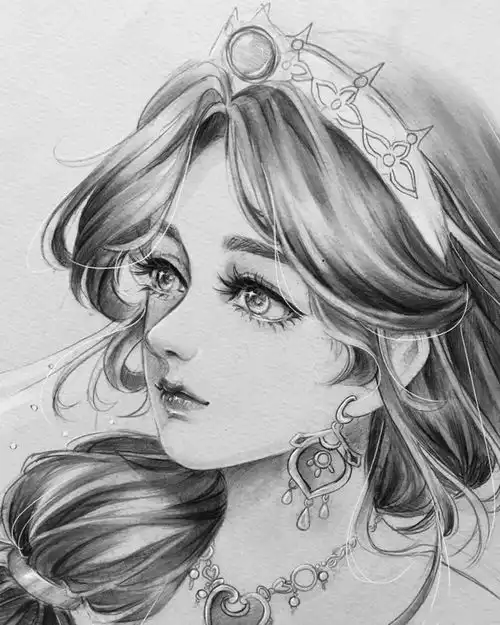 她笔下的美少女清新唯美,线条迷人,简直就是一本手绘教程