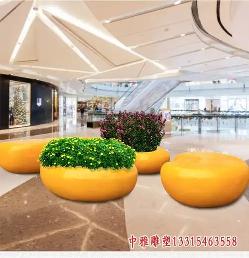 玻璃钢花盆模型雕塑朝阳树脂花盆雕塑加工厂