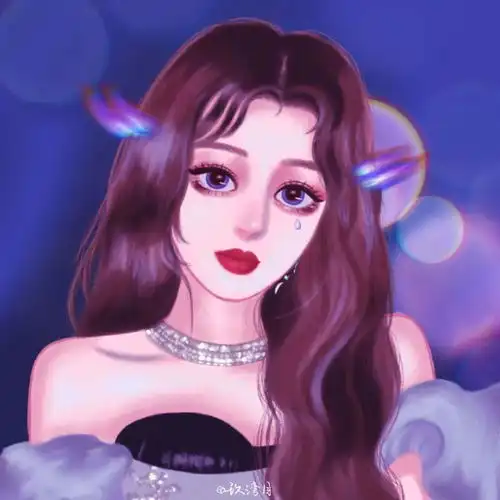 手绘女生明星头像画师玖湾月