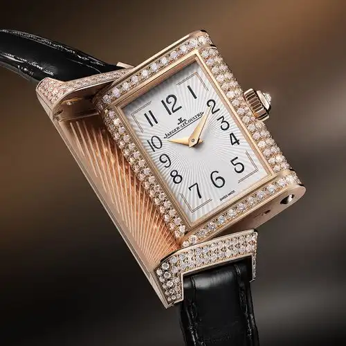 reversooneduettojewellery双面翻转系列珠宝腕表玫瑰金手动上链女式腕表336247j积家手表纯角度