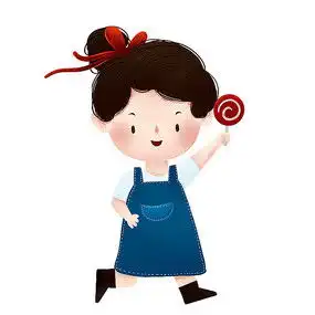 喜欢棒棒糖的小女孩儿童插画psd素材免费下载红动中国