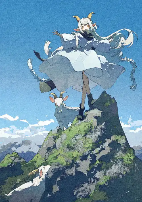 potg插画师当我开始明白画画的意义,我成为了自己整体上是水彩二分法,略微粗糙的笔刷和画面质感恰好给人一种岁月静好的感觉,用大量噪点运用像胶片一样有一种朦胧地故事感,而二分法强烈地光影和动态设计特别是头发以及自然景象又使得画面有一种生命
