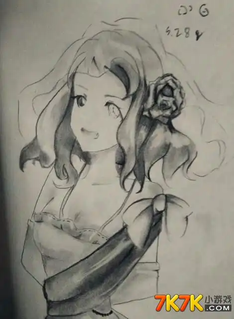 小花仙少女黑白手绘