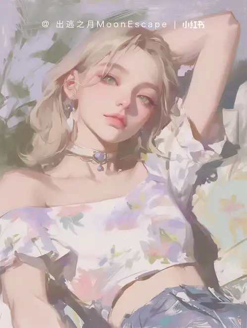 油画少女6油画风人像