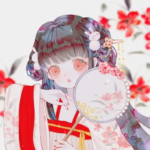 古风女生头像雪的碗里,盛的是月光