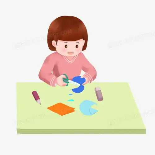 手绘卡通女孩剪纸元素png图片素材免费下载剪纸png20002000像素