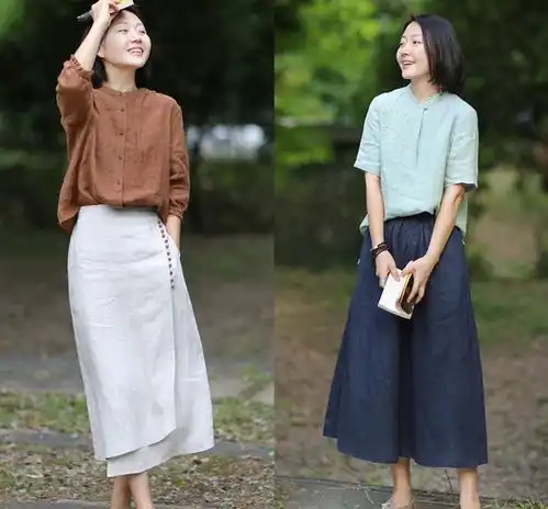 中年女人穿衣别太紧身,三伏天这样穿,清新优雅又减龄
