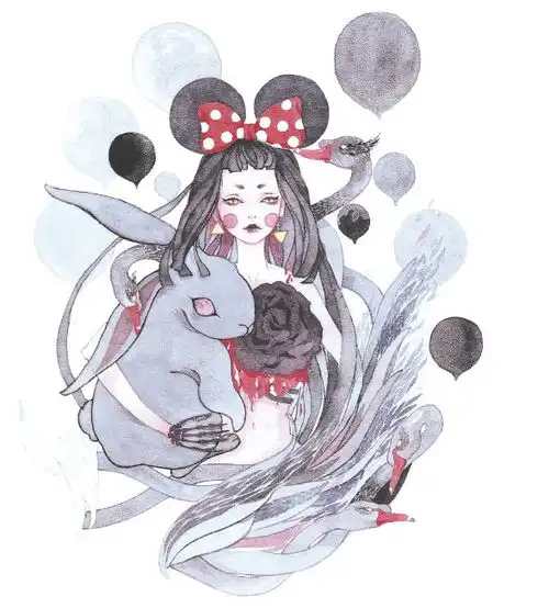 艺术美得让人心动,让人起鸡皮疙瘩的美人水彩绘画教程