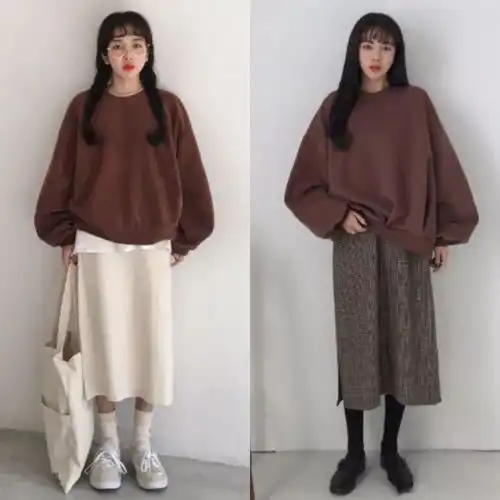 可爱的软妹系秋冬裙装搭配,天冷也要穿小裙子呀