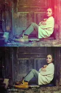 photoshopcs5为复古美女照片调出文艺风小清新艺术色调