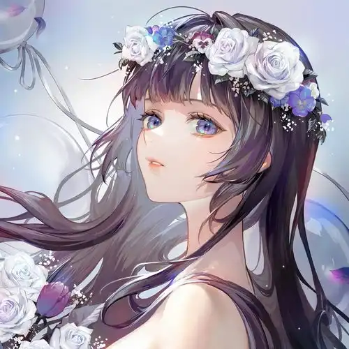 动漫女生头像不经意间看了你一眼,你在我心里便倒映万年