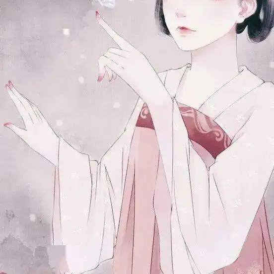 意境古风漫画女生头像相恨不如潮有信相思始觉海非深