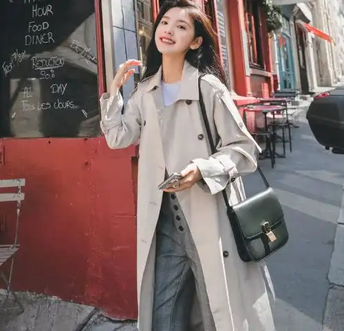 开学别再穿棉服了最近流行仙女风衣满满的俏皮少女感
