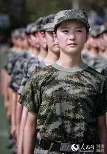 00后来了,河南女生军训英姿飒爽