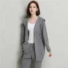 宽松羊毛针织衫女开衫