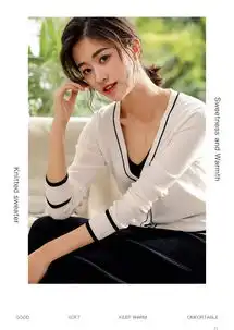 女式毛衣外搭短款v领系扣含羊毛针织衫新款春季针织开衫外套fyl福卡商城