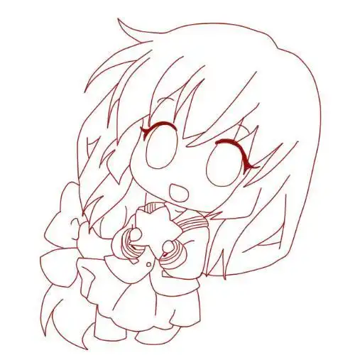 美少女画画图片大全未上色