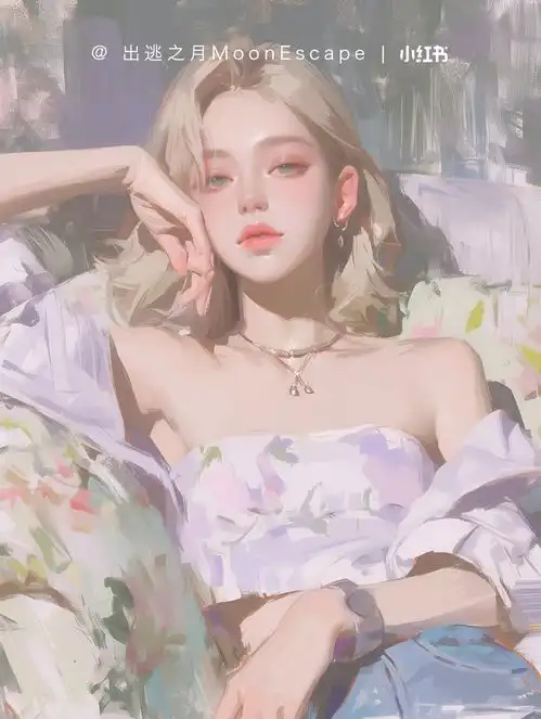 油画少女4油画风人像