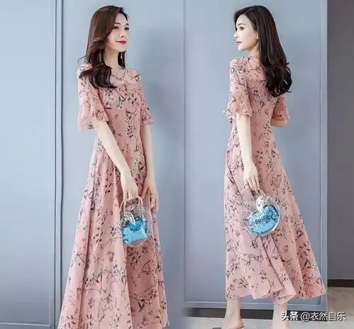 碎花a字裙,780后女人穿,时尚优雅超有气质,美的像天仙