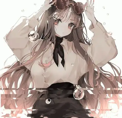 精致手绘风女漫头时间会倒流吗我会抓紧你