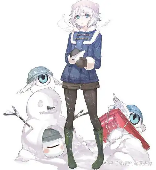 女生头像手绘画神采奕奕的卡通少女,草木有本心,何求美人折