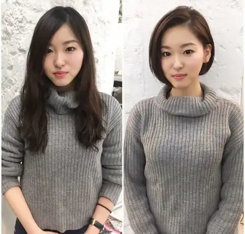剪短发显胸大,居然是真的