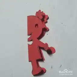 扎头发的小女孩手工剪纸