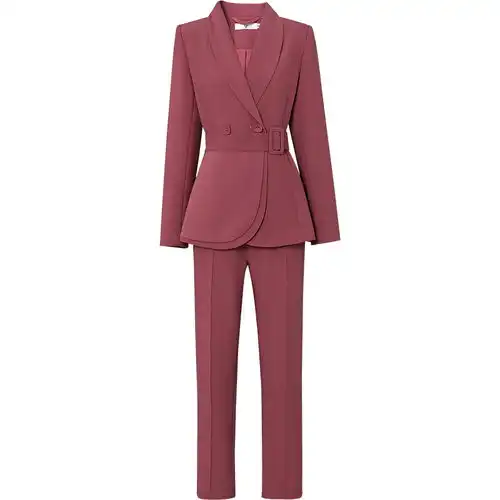 春装女装2019新款气质休闲ol两件套女时尚西装外套小脚裤裤子套装