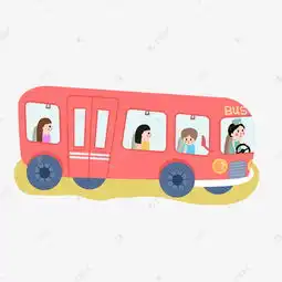 红色公交车手绘插画psd素材图片免费下载高清psd千库网图片编号10770780