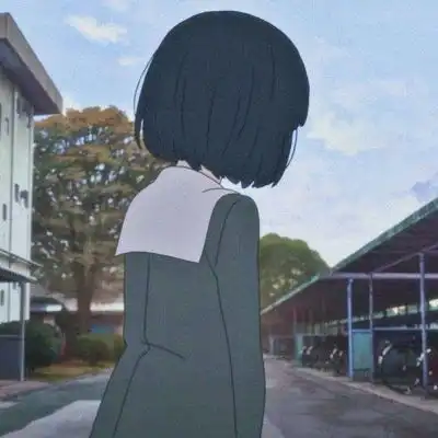 动漫女生简约安静头像念七