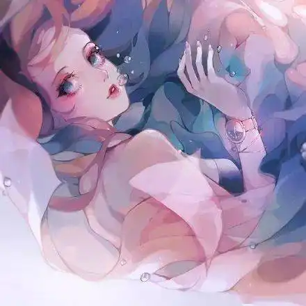 超级梦幻的动漫少女甜甜的糖果色调