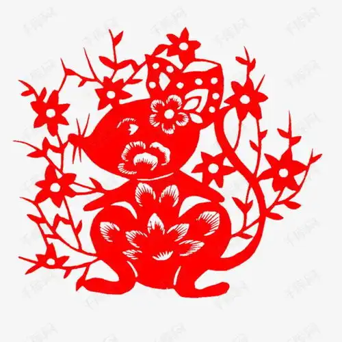 老鼠剪纸素材图片免费下载高清装饰图案psd千库网图片编号6577948