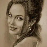 手绘素描美女头像黑白手绘美女微信头像